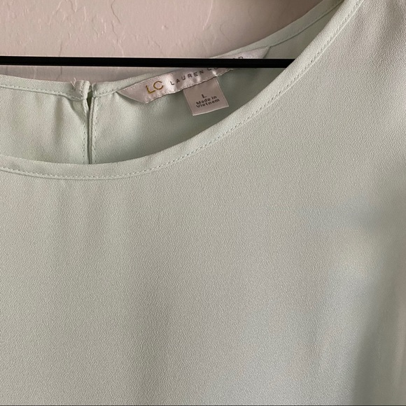 Lauren Conrad Sea Foam Flutter Sleeve Top - Picture 3 of 3